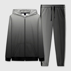 Женский 3D-костюм Градиент металлический тёмно-серый, цвет: 3D-черный