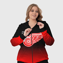 Женский 3D-костюм Детройт Ред Уингз - градиент, цвет: 3D-черный — фото 2