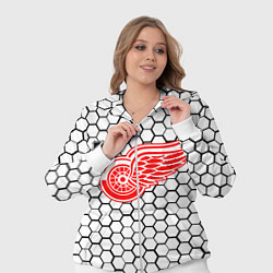 Женский 3D-костюм Детройт Ред Уингз - белые соты, цвет: 3D-белый — фото 2