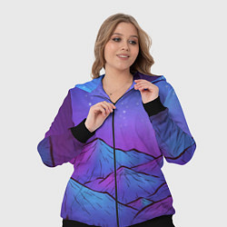 Женский 3D-костюм Горы под звездным небом, цвет: 3D-черный — фото 2