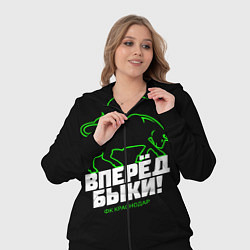 Женский 3D-костюм ФК Краснодар - вперед быки, цвет: 3D-черный — фото 2