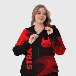 Женский 3D-костюм Stray - red gradient вертикально, цвет: 3D-черный — фото 2