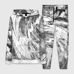 Женский костюм Абстракция - grey and white swirls
