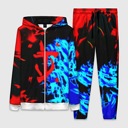 Женский 3D-костюм Doom лёд и пламя, цвет: 3D-белый