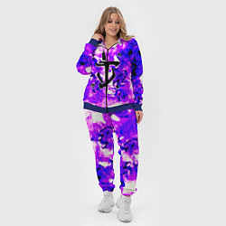 Женский 3D-костюм Doom неоновый огонь лого, цвет: 3D-синий — фото 2
