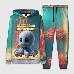 Женский 3D-костюм Blueberini Octopusini мем, цвет: 3D-меланж