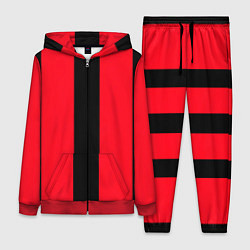 Женский 3D-костюм Color black red line, цвет: 3D-красный