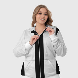 Женский 3D-костюм Color black light gray line, цвет: 3D-белый — фото 2