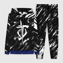 Женский 3D-костюм Doom штрихи красок, цвет: 3D-синий