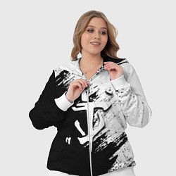 Женский 3D-костюм Doom штрихи красок черные, цвет: 3D-белый — фото 2