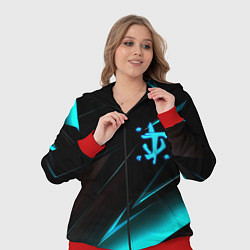 Женский 3D-костюм Doom neon stripes, цвет: 3D-красный — фото 2