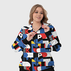 Женский 3D-костюм Геометрия букв, цвет: 3D-черный — фото 2