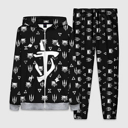 Женский 3D-костюм Doom ведьмак логотипы, цвет: 3D-меланж