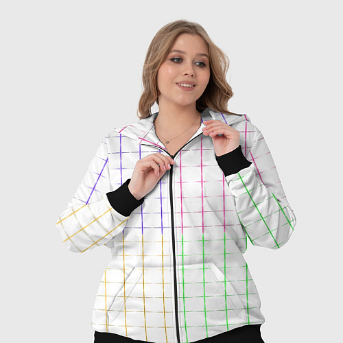 Женский костюм Color white multicolored stripes / 3D-Черный – фото 3