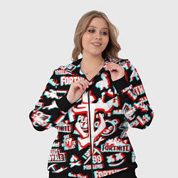 Женский 3D-костюм Doom x fortnite glitch, цвет: 3D-черный — фото 2