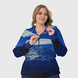 Женский 3D-костюм Эльбрус с облаками, цвет: 3D-синий — фото 2