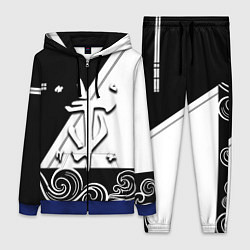 Женский 3D-костюм Doom стильная геометрия, цвет: 3D-синий