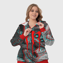 Женский 3D-костюм Monster energy glitch, цвет: 3D-красный — фото 2