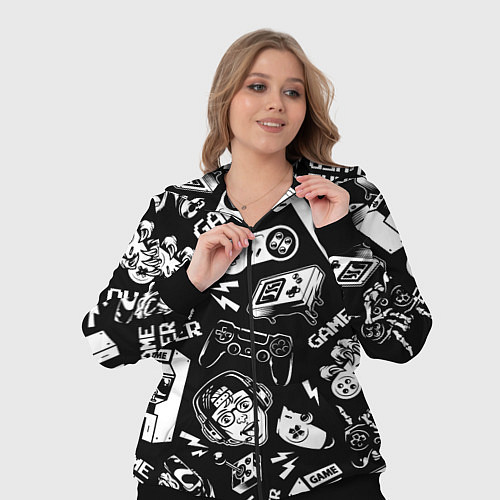 Женский костюм Retro gamer pattern / 3D-Черный – фото 3