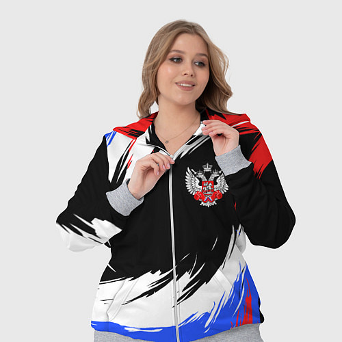 Женский костюм Федерация бокса РФ - краска / 3D-Меланж – фото 3