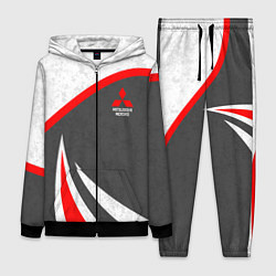 Женский 3D-костюм Mitsubishi - красный и серый, цвет: 3D-черный