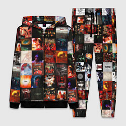 Женский 3D-костюм Slipknot - обложки альбомов и песен, цвет: 3D-черный