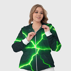 Женский 3D-костюм Зеленый неон из плит, цвет: 3D-белый — фото 2