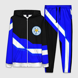 Женский 3D-костюм Лестер Сити спорт геометрия, цвет: 3D-белый