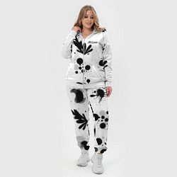 Женский 3D-костюм Растительный паттерн и кляксы - Милан, цвет: 3D-белый — фото 2