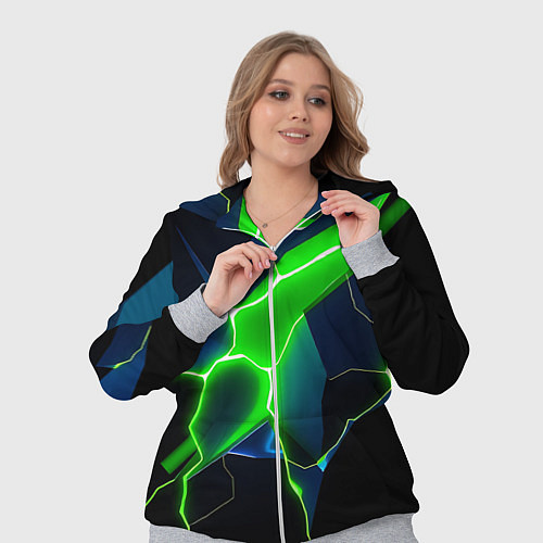 Женский костюм Neon green glow / 3D-Меланж – фото 3