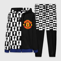 Женский 3D-костюм Манчестер Юнайтед текстура люди, цвет: 3D-синий