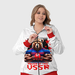 Женский 3D-костюм USSR медведь, цвет: 3D-красный — фото 2
