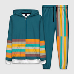 Женский костюм Индиго и омбре градиент заката с текстурой