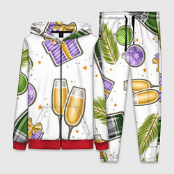 Женский 3D-костюм Новогодний вайб, цвет: 3D-красный