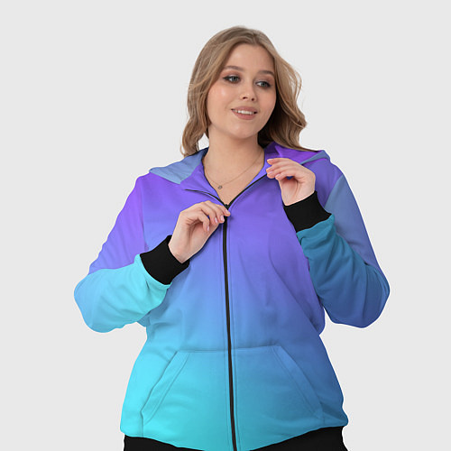 Женский костюм Color multi-colored gradient / 3D-Черный – фото 3