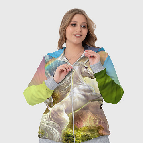 Женский костюм Радужный единорог / 3D-Меланж – фото 3