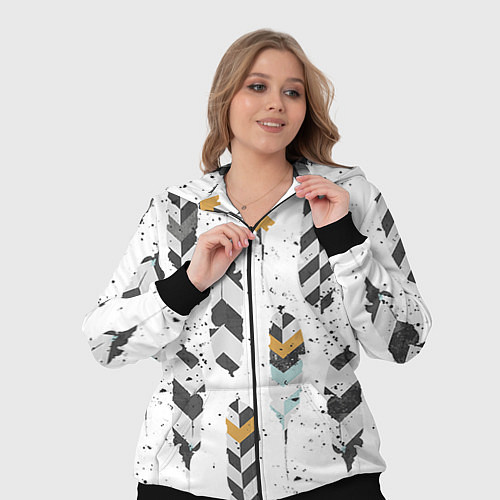 Женский костюм Перья / 3D-Черный – фото 3