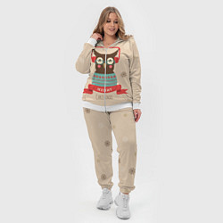 Женский 3D-костюм Сова в наушниках, цвет: 3D-белый — фото 2