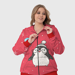 Женский 3D-костюм Влюбленная пингвинка, цвет: 3D-красный — фото 2