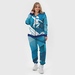 Женский 3D-костюм Горы и сноубордист, цвет: 3D-синий — фото 2