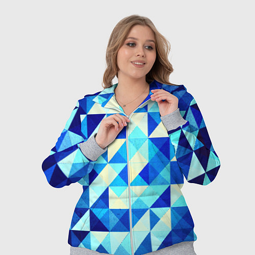 Женский костюм Синяя геометрия / 3D-Меланж – фото 3