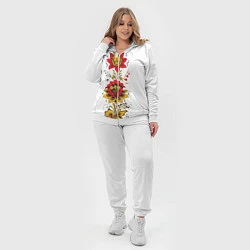 Женский 3D-костюм Хохлома: цветы, цвет: 3D-белый — фото 2