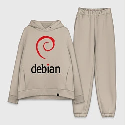 Женский костюм оверсайз Debian, цвет: миндальный