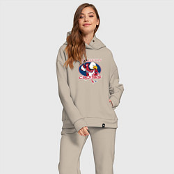 Женский костюм оверсайз Washington Capitals Hockey, цвет: миндальный — фото 2