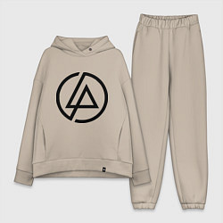 Женский костюм оверсайз Linkin Park: Sybmol, цвет: миндальный