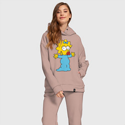 Женский костюм оверсайз Maggie Simpson, цвет: пыльно-розовый — фото 2