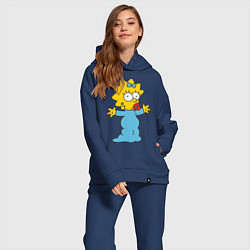 Женский костюм оверсайз Maggie Simpson, цвет: тёмно-синий — фото 2