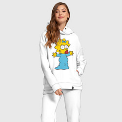 Женский костюм оверсайз Maggie Simpson, цвет: белый — фото 2