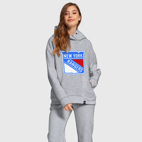 Женский костюм оверсайз New York Rangers / Меланж – фото 2