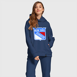Женский костюм оверсайз New York Rangers, цвет: тёмно-синий — фото 2